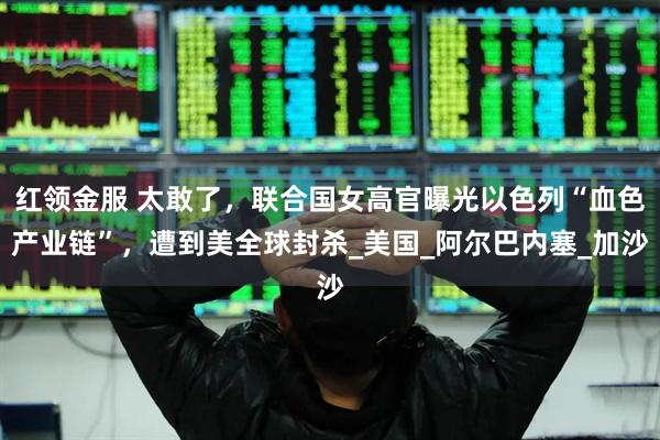 红领金服 太敢了，联合国女高官曝光以色列“血色产业链”，遭到美全球封杀_美国_阿尔巴内塞_加沙